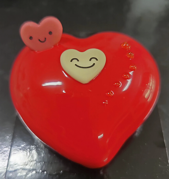 pastel en forma de corazón